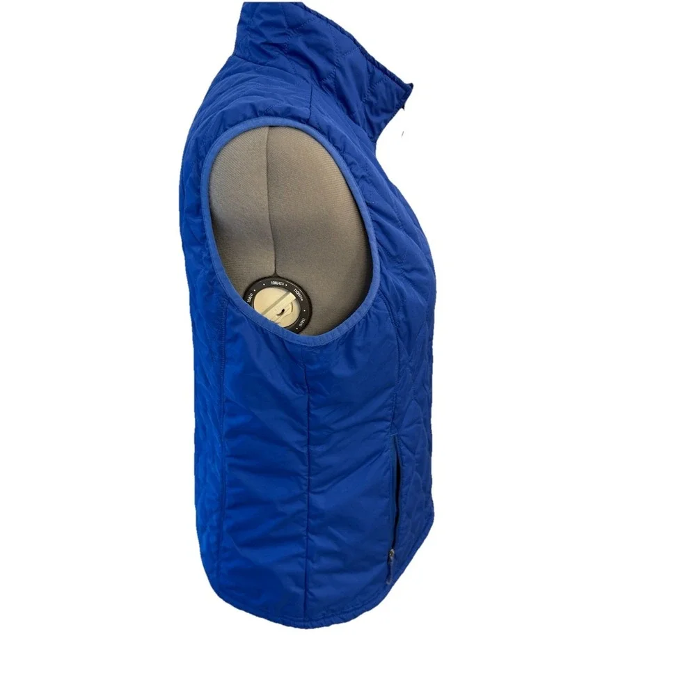 LL BEAN Women's Blue Turquoise LIGHTWEIGHT QUILTED Insulated REVERSIBLE VEST L